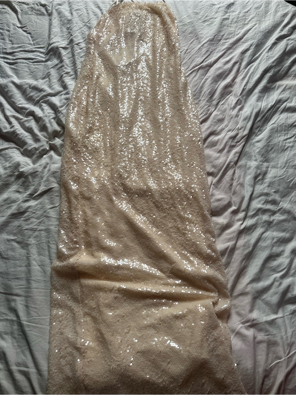 Sequin Slip Maxi Dress in Champagne - Picture 4 of 12
